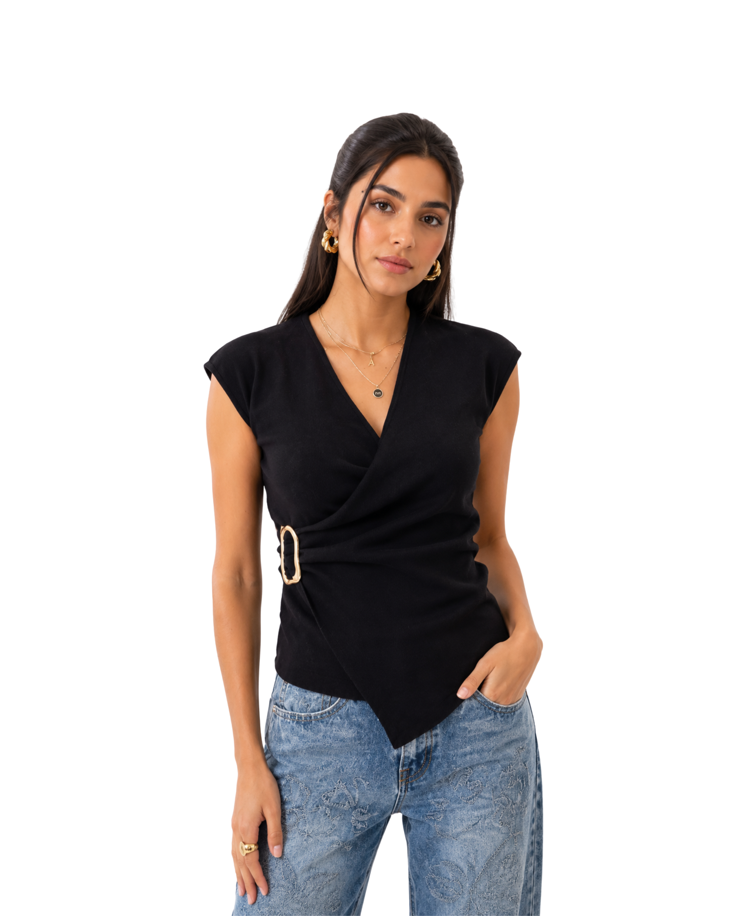 LE MOT - Black Cross Shirt