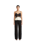 TOP ENCAJE NEGRO AMARILLO
