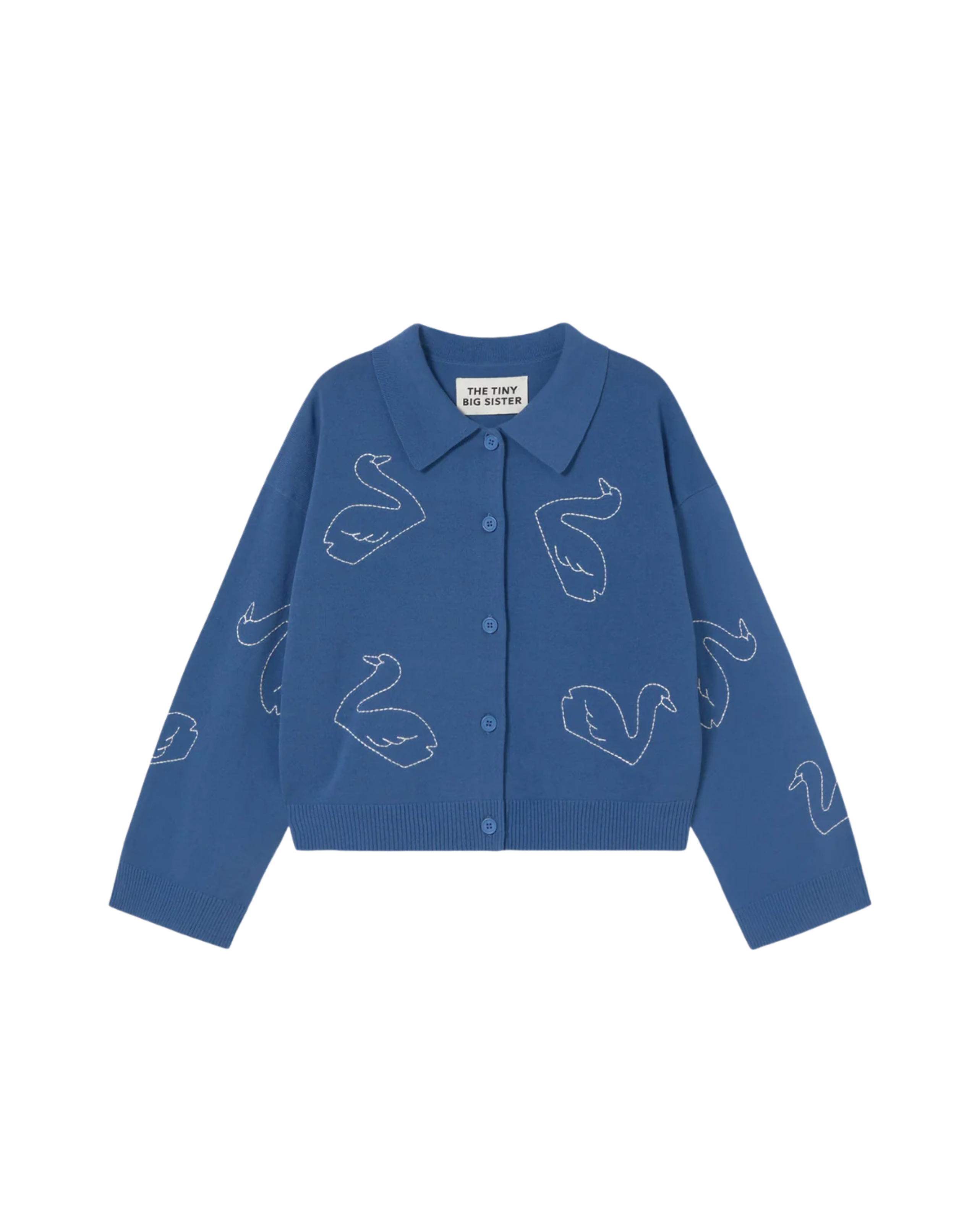 THE TINY BIG SISTER - Navy Cisne Cardigan