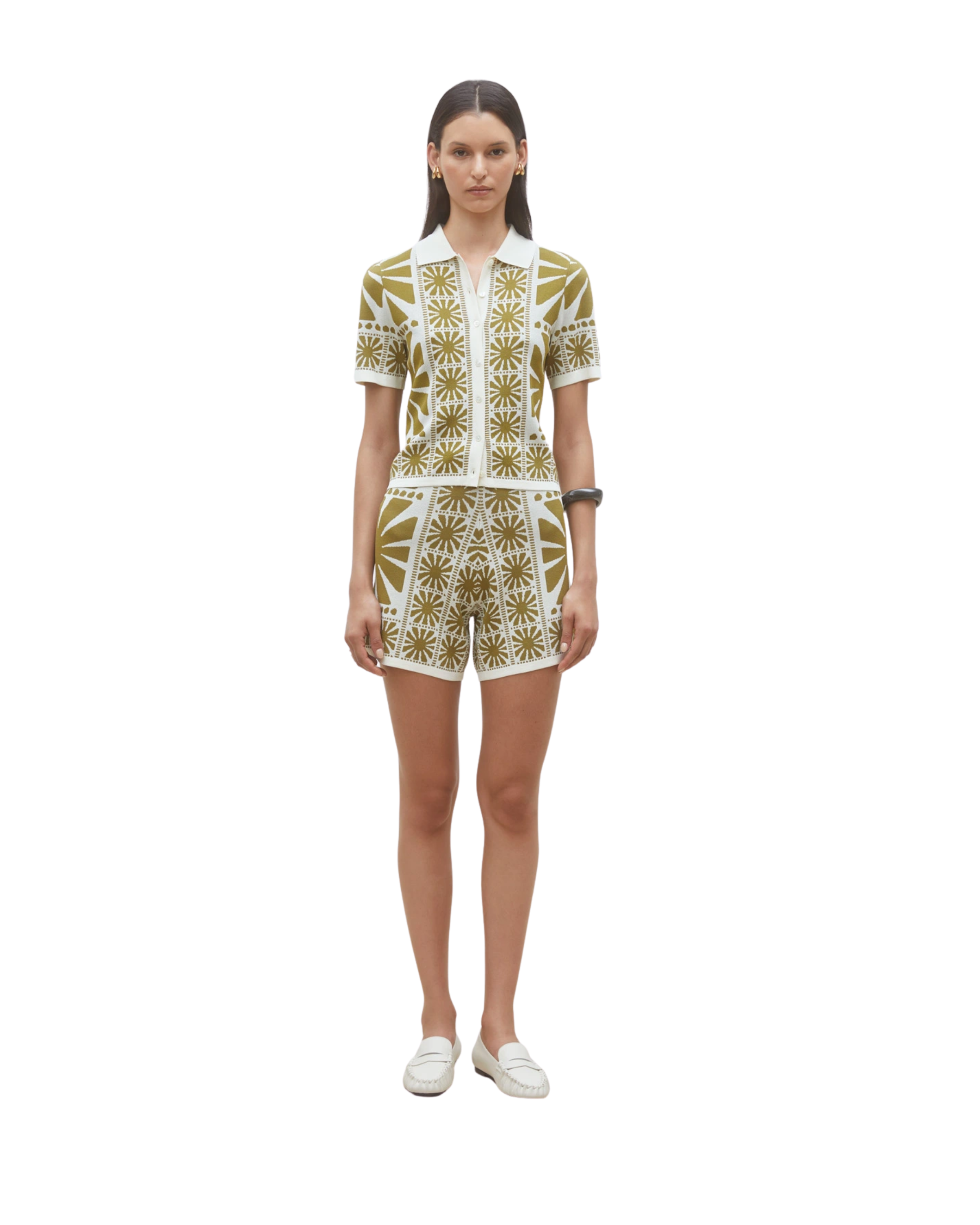 SUNCOO - Green Jacquard Gabera Set