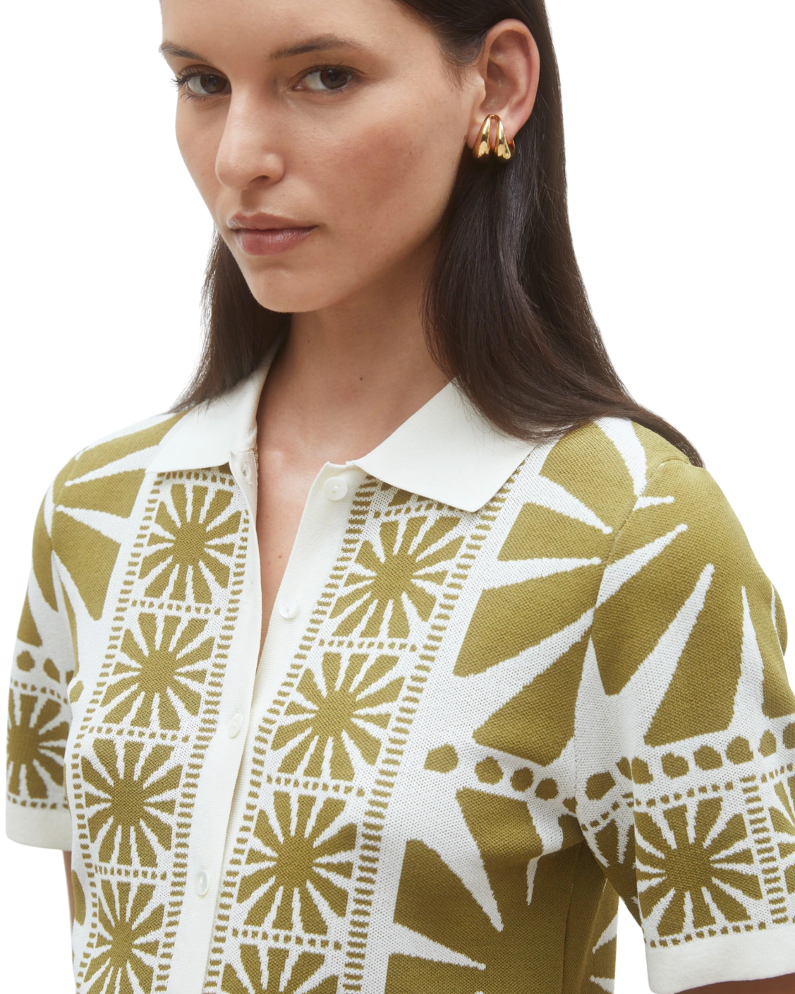 SUNCOO - Green Jacquard Gabera Set
