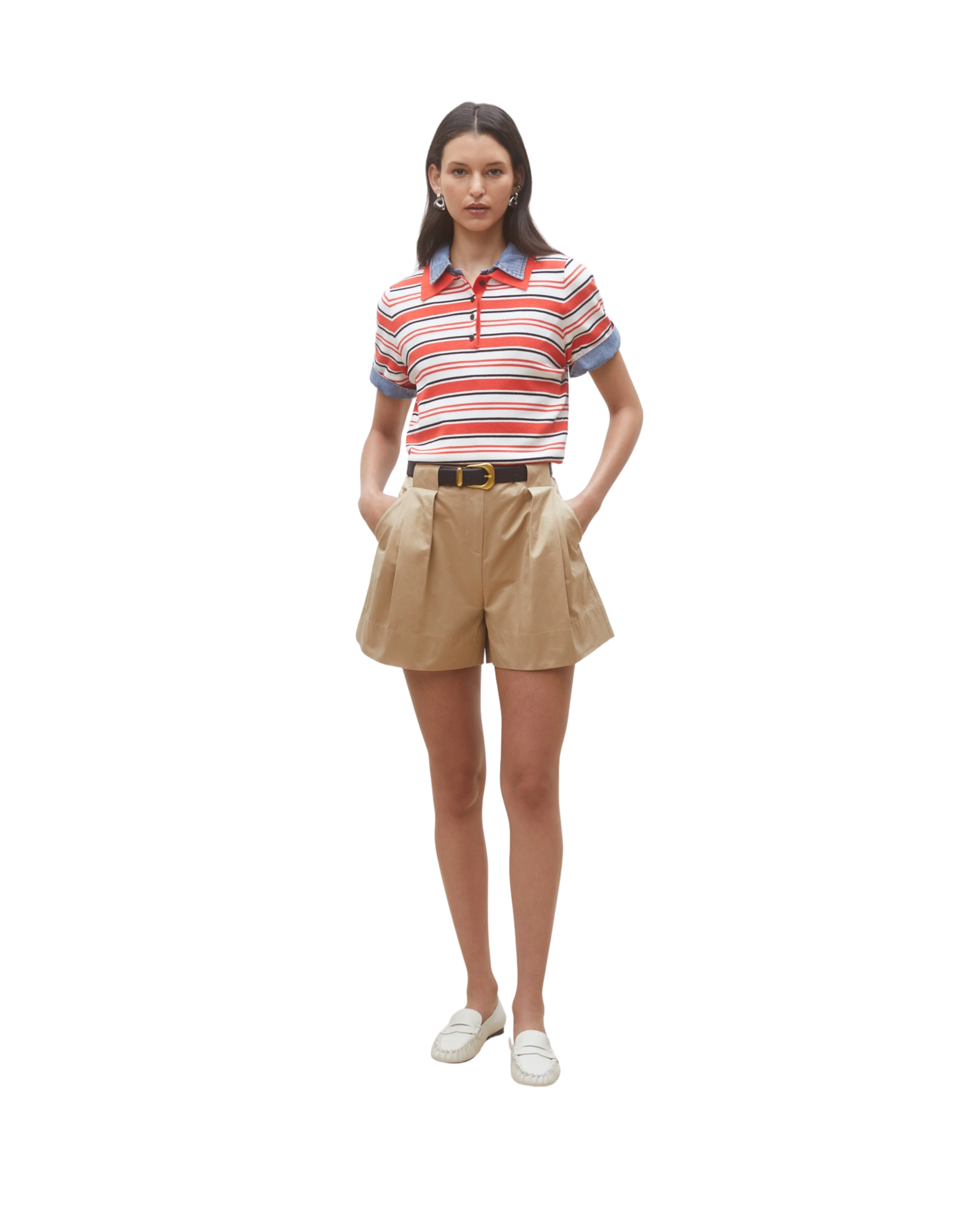 SUNCOO - Striped Polo Jumper