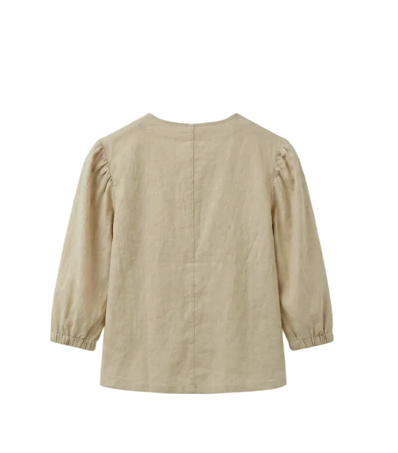 ZERENO - Beige Blouse with Bows