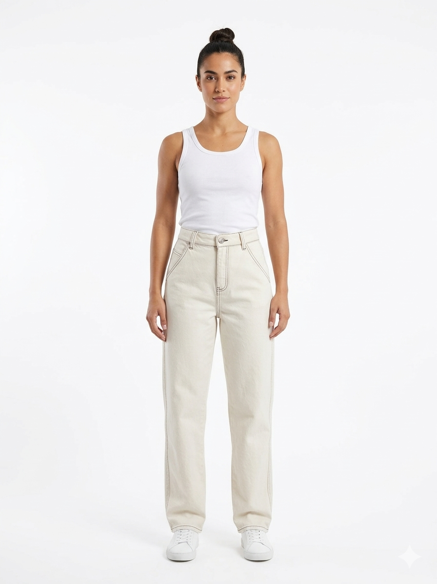 ZERENO - Beige Jean