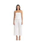LE MOT - White Straple Jumpsuit
