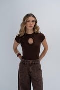 NubeT-Shirt Marron