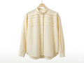 SANDRO - Nude Pearl Linen Shirt