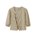 ZERENO - Beige Blouse with Bows